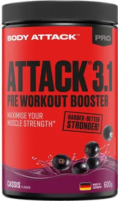 Produktbild von Body Attack Attack 3.1 – 600 g Cassis