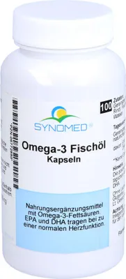 Produktbild von SYNOMED Omega-3 Fischöl Kapseln für eine normale Herzfunktion, 100 St. Kapseln