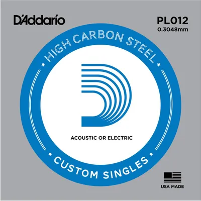 Image de D'Addario PL012 - acier lisse .012