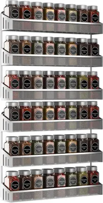 Produktbild von Azomor® Zinnengraues Wandregal mit drei Ebenen für Kräuter und Zubehör