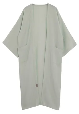 Produktbild von Knit Factory Elva Kimono Lang - Olive Mist - 36/42