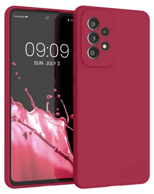 Produktbild von kwmobile Handyhülle für Samsung Galaxy A53 5G Hülle - Case Silikon - Kabelloses Laden - Schutzhülle Cover in Sweet Cherry