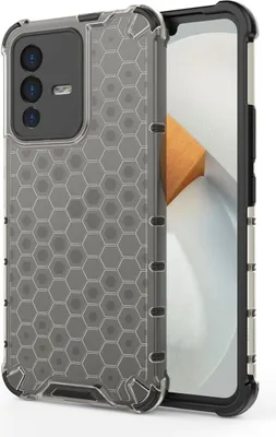Zdjęcie produktu dla Honeycomb etui pancerny pokrowiec z żelową ramką Vivo V23 5G czarny