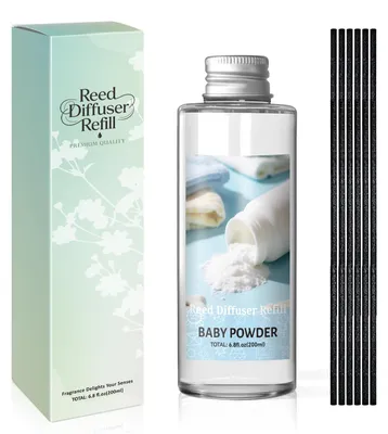 Productafbeelding van Geurverfrisser navulling - Geurolie voor diffusers - Babypoedergeur - 200 ml