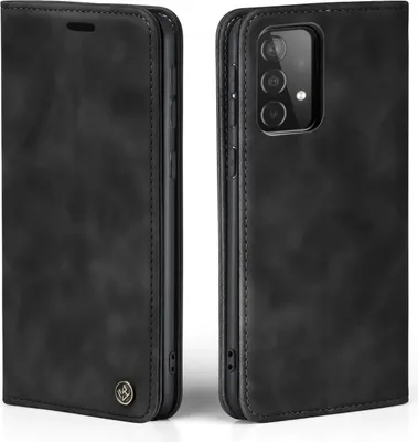 Produktbild von Handy Hülle für Samsung Galaxy A52 / A52 5G / A52s 5G Klapphülle Bookcase Flip Cover Handy Tasche Etui Farbe: Schwarz
