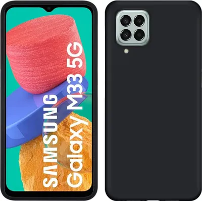 Produktbild von Galaxy M33 5G Hülle, Flüssig Silikon Weich Gummi Schutzhülle für Samsung Galaxy M33 5G Black