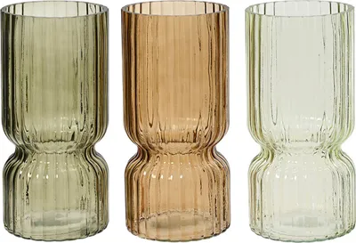 Produktbild von Blumenvase Glas Ø 11 cm H 23 cm zufällige Farbauswahl