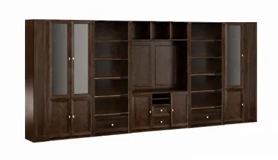Produktbild von Kirschbrauner Kleiderschrank Schlafzimmer Holz Schubladen