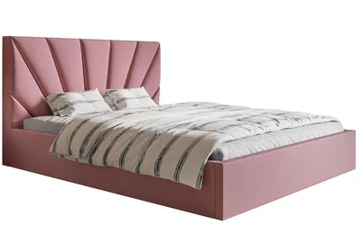 Produktbild von Polsterbett 200x200 Aris mit Metall-Lattenrost, Bettkasten, Samtstoff - Doppelbett 180 x 200 Rosa