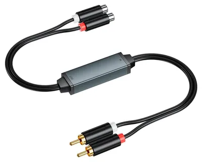 RCA Ground Loop Isolator, Entstörfilter, 1 Stück, schwarz