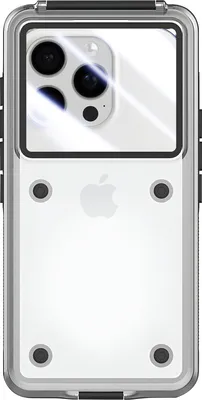 Produktbild von Avizar, Wasserdichte Hülle iPhone 17 IP68 30m mit Sicherungsband, Schwarz transparent