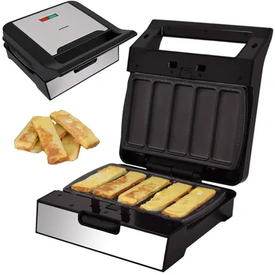 Image de Syntrox Multimaker Frenchtoast Maker MM-1400W Gusto avec un jeu de plaques interchangeables