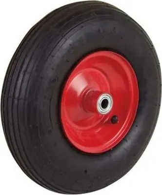 Image de Roue de brouette 33cm Pneus Roue de secours à air Brouette de jardin Brouette de chantier