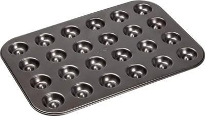 Produktbild von Zenker Husarenkrapfen-/ Engelsaugenblech Sparkling Christmas, Ofenblech mit Teflon Antihaftbeschichtung für kinderleichtes Backen, hochwertige Form für selbstgemachte Plätzchen (Farbe: Schwarz)