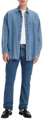 Produktbild von Levi's Herren 501® Original Fit Big & Tall Jeans, Medium Indigo Worn, 50W / 32L