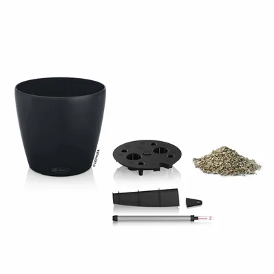 Produktbild von LECHUZA Blumentopf Classico Color 28 Komplett-Set Schiefergrau 13204