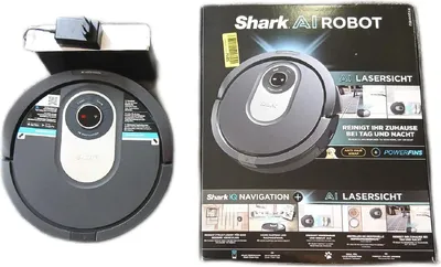 Produktbild von Shark AI SaugRoboter [RV2001EU], RoboterStaubsauger, Anti-Hair-Wrap Technologie,Teppiche und Hartböden, WLAN-App, Tierhaare,Grau