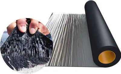 Immagine prodotto di Nastro impermeabile in butile per riparazioni di tetti, autoadesivo, 0,2 x 2 m, asfalto-alluminio
