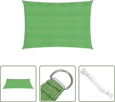 Immagine prodotto di The Living Store Tenda da sole 160 g/m² rettangolare verde chiaro 2,5x5 m HDPE