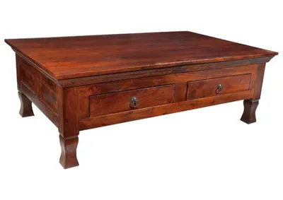 Image de MASSIVMOEBEL24 | Table basse 120x75 Acacia laqué Nougat OXFORD #445