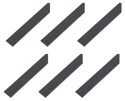 Zdjęcie produktu dla Alberts 6 x płaskownik, aluminium, anodowany na czarno, 20 x 2 mm, długość 1 m