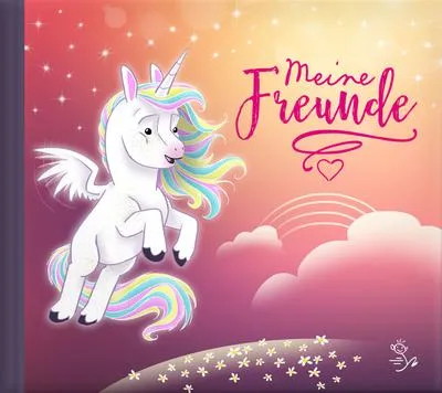 Zdjęcie produktu dla Meine Freunde - Freundebuch (Motiv: fliegendes Einhorn)