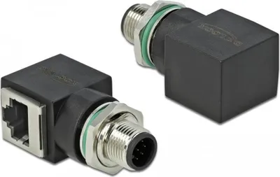 Productafbeelding van Delock netwerkadapter, M12 8-polige A-gecodeerde stekker naar RJ45-connector