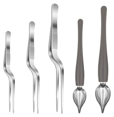 Imagen del producto de Juego de 5 pinzas de cocina y 5 cucharones para salsas