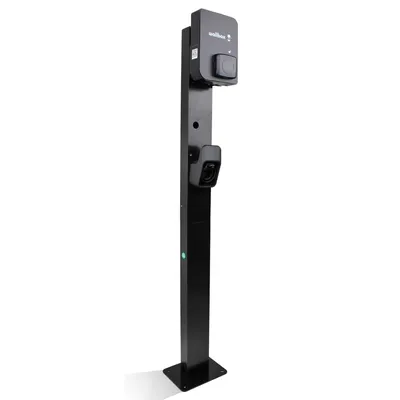 Obrázek produktu pro Stojan pro Wallbox Copper SB - kovový montážní sloupek pro 1 nebo 2 nabíjecí stanice, odolný proti povětrnostním vlivům a práškově lakovaný, 149 cm
