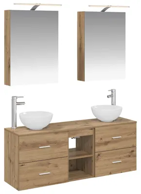 Obrázek produktu pro Sada koupelnových skříněk 5 pcs Dub artisan 50 x 14,5 x 70 cm