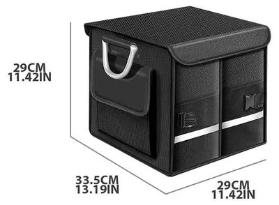 Zdjęcie produktu dla Organizer do bagażnika – składana skrzynia do przechowywania – 28 l – materiał Oxford – wodoodporna – lekka – 33,5 x 29 x 29 cm