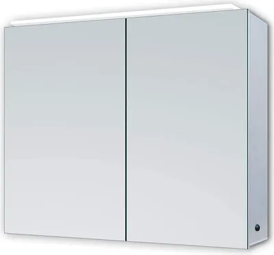 Obrázok produktu pre Zrkadlová skrinka s osvetlením Talos Mirage 70 x 50 x 13,1 cm - vysokokvalitné hliníkové telo s prepína?om - osvetlené zrkadlo s neutrálnou bielou farbou svetla - kúpe??ová zrkadlová skrinka