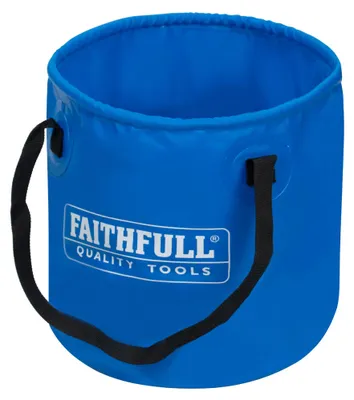 Faltbarer Eimer 12 L – wasserdicht, PVC, leicht, mit Griffen