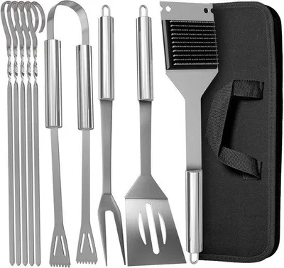 Produktbild von Famanu BBQ Set 9-teilig - Grillbesteck mit Tragetasche