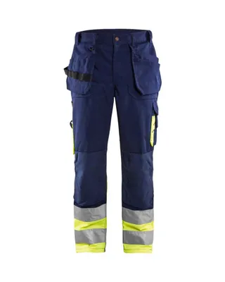 Produktbild von Blakläder High Vis Bundhose 1529 1860 in div. Farben, Farbe:marineblau/gelb, Größe:64