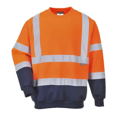 Immagine prodotto di Portwest B306 Felpa ad alta visibilità a due colori arancio/navy taglia XXXL