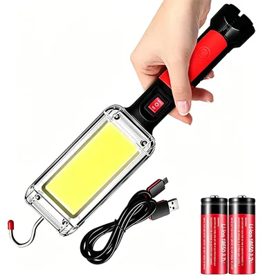 Produktbild von COB Werkstattlampe LED magnetisch 1500 Lumen, Inspektionslampe wiederaufladbar, 360° Haken, IPX4, für Mechaniker & Auto Reparatur