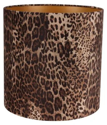 Immagine prodotto di Lampada a paralume, diametro 30 cm, motivo leopardo, colore marrone, realizzata in tessuto