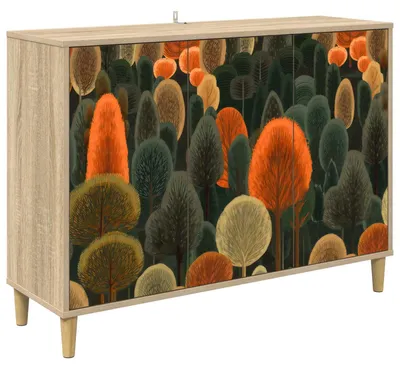 Immagine prodotto di Credenza ZAANDAM Sonoma 102 x 33 x 75 cm Legno ingegnerizzato
