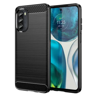 Produktbild von Carbon Shield TPU Hülle für Moto G52/G82 - Schwarz KP24402