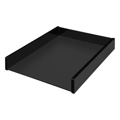 Obrázek produktu pro Zásobník na dopisy WEDO "black office", DIN A4, černý, z akrylu, stohovatelný, s průhlednými gumovými nožičkami, - 1 kus (63 8001)