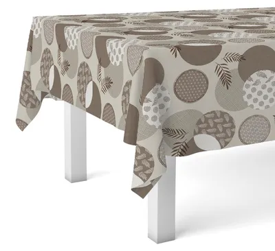 Immagine prodotto di Omgoods - Tovaglia in cotone color marrone, 220 x 140 cm