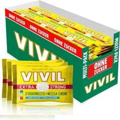 Produktbild von VIVIL Extra Strong Zitronenmelisse Pastillen ohne Zucker | 26 x 3er Pack