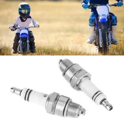Productafbeelding van 2 stuks bougies type E6TC, geschikt voor PW50, PY50, PEEWEE 50, PITBIKES en DIRTBIKES