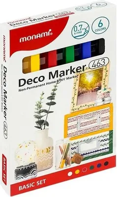 Zdjęcie produktu dla Marker akrylowy Deco 463 XF 6kol MONAMI