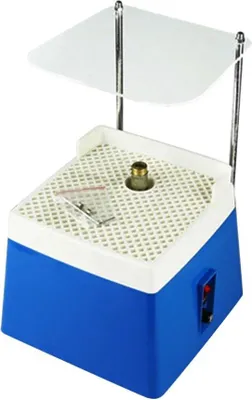 Image de Ponceuse à verre - Mini modèle de table - Pour verre mosaïque - Meule diamantée - 65 W - 4200 tr/min - Prise UE 220 V - Bleu