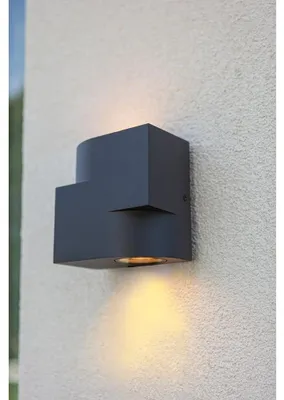 Image de Applique d'extérieur MARBO gris-blanc 2xGU10x15W en aluminium, dimensions : 14x14x8 cm, IP44, Lutec