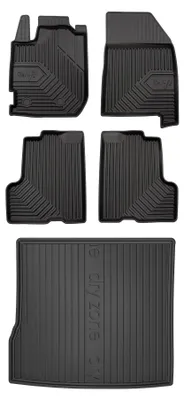 Productafbeelding van Rubberen automatten + kofferbakmat voor Dacia Duster II 2017-2021 (SUV) – 5-delig, zwart, op maat – Wielganizator