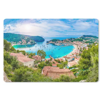 Produktbild von MuchoWow® Schreibtischunterlage Strand - Meer - Mallorca - Spanien 60x40 cm - XXL Mauspad - Großes Mauspad