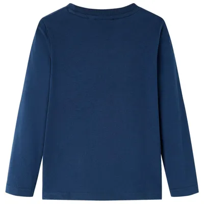 Immagine prodotto di vidaXL Camicia a maniche lunghe per bambini blu navy 128